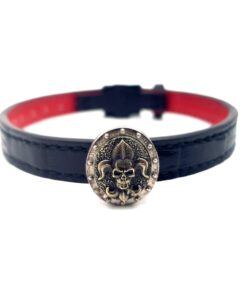 2 SAINTS decorative element "Royal Death" with calfskin strap 10 mm