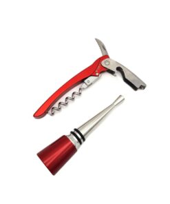Farfalli Double Joint Corkscrew Alu/Red TFG Edition in Wine Lovers Gift Set