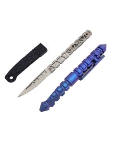 Midgards Messer Set: Pen "FAT BOY" Titan Bolt-Action Magic Blue + "EIR SKALPELL" (Skelettierte Klinge) CPM-3V