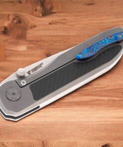 Vanguard Knives Cheetah Titanium & Carbon Inlay Titanium + Timascus Clip M390 Satin - Image 7