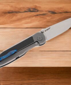 Vanguard Knives Cheetah Titanium & Carbon Inlay Titanium + Timascus Clip M390 Satin - Image 3