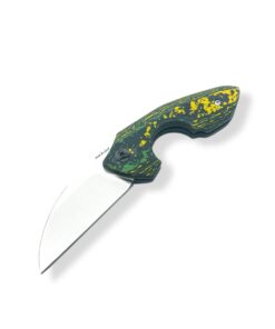 NAVAJAS BARBUDO, Magallanes Zigarren Cutter Tool Messer, FATCARBON TOXIC STORM,  SCHWARZE LINER & SCHRAUBEN, GELBER BACKSPACER, M390 Nr. 11