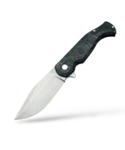 Fox Knives EASTWOOD TIGER - S90V STONEWASH - Fat-Carbon DARK MATTER YELLOW - Linerlock - LIMITED TFG EDITION - Gudy Van Poppel-Design