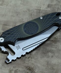 Alternative view of Midgards Messer SLIDING KNIFE (MID-04 BOD) N690 / G10 Black + OD Green