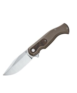Fox Knives EASTWOOD TIGER design by Gudy Van Poppel - S90V / Titan / Ziricote / Framelock