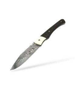 Adrien Giovaninetti TEDESCO Custom Slipjoint Damascus Fatcarbon Copper Mammoth
