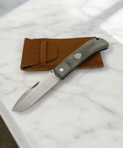 Tuya Knife Collabo Andi Thiel „Queen Anne’s Revenge“ EDC Titan Slipjoint Folder – Green Antik Micarta - Böhler M390 (B-Ware) – Bild 2