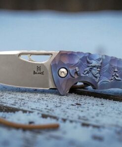 Alternative view of Midgards-Messer | Nordri Folder 3D Print Titanium Ice blue - limited 40 pieces
