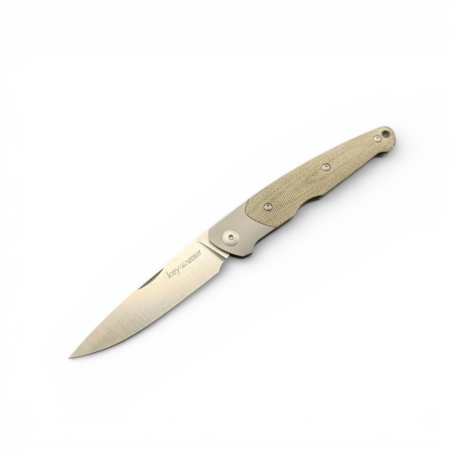 Viper | KEY 2/CV | Satin M390, Green Canvas Micarta - Designed by Jesper Voxnaes