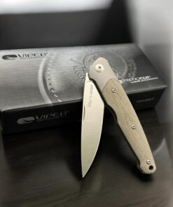 Viper | KEY 2/CV | Satin M390, Green Canvas Micarta - Designed by Jesper Voxnaes – Bild 4