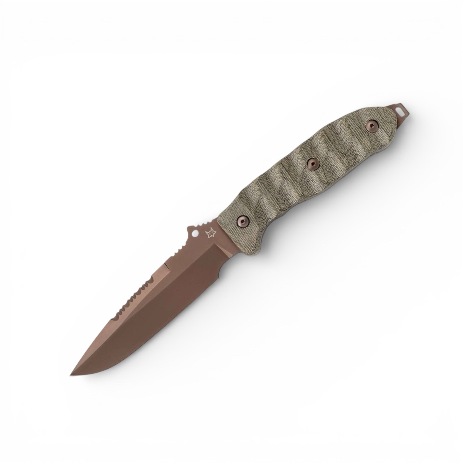 Fox Knives | AUDAX | Becut - Green Canvas Micarta, Designed by