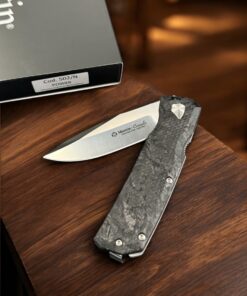 Alternative view of Maserin Coltellerie | 502/N POWER | N690 - Black/ Silver FatCarbon