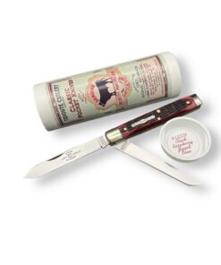Great Eastern Cutlery GEC #412226 - Tidioute Cutlery 1095 Carbon Steel Town Physician Black Raspberry Jigged Bone
