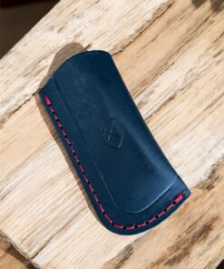 Alternative view of TFG Leather Sheath with Clip | 2 Sizes | Black with Red Stitching