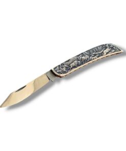 TFG | K.M.A MASTER WORK Hunt Silver | Hand-finished guilloché – slipjoint N690 semi-mirror polish – engraved handle